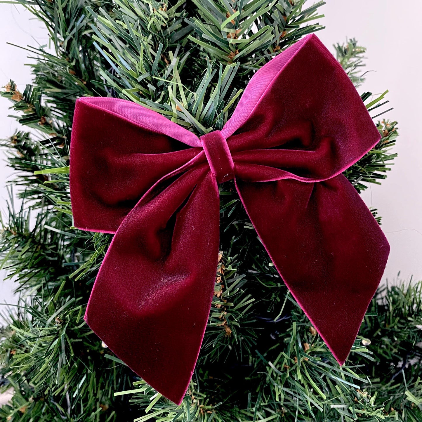6 pack Wine velvet bows 5.5 inch