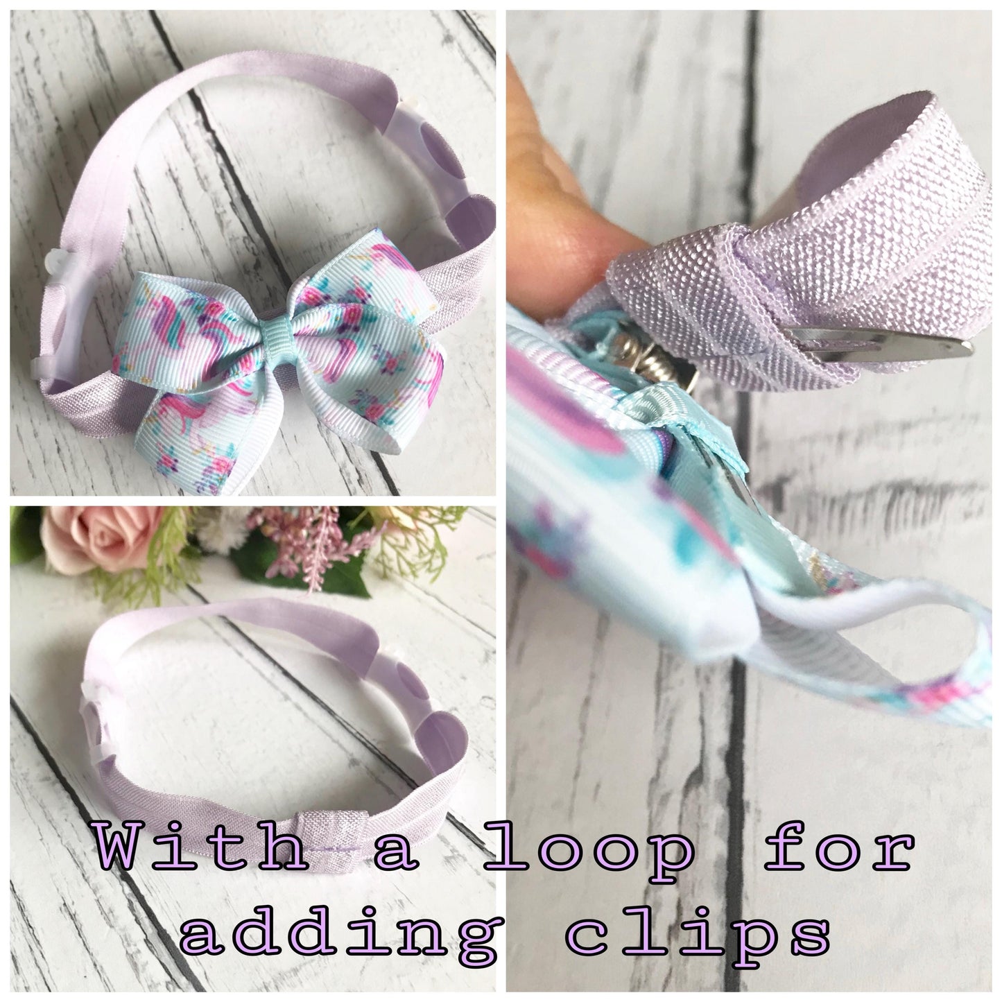 GIRLS hearing aid baby headband with 3 inch classic bow