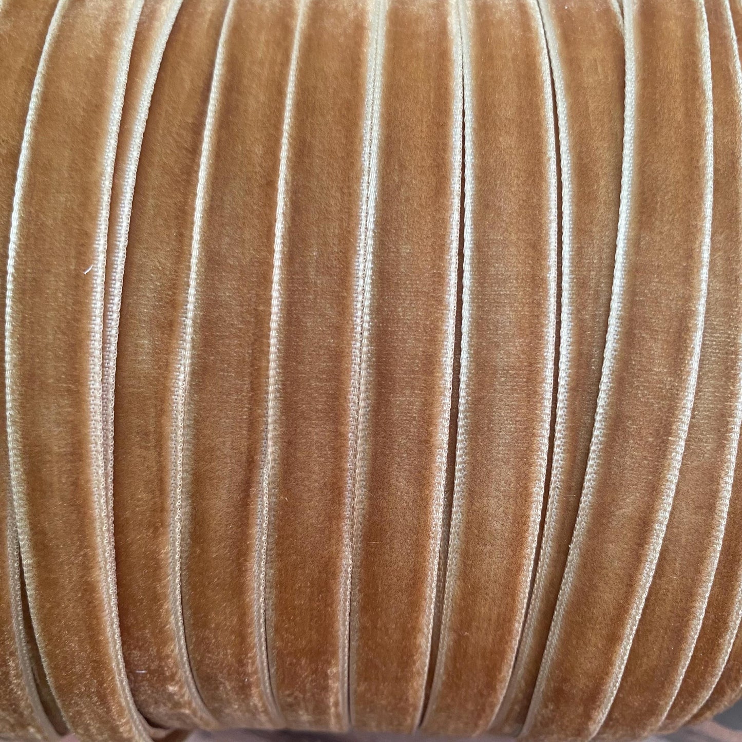 10mm antique gold velvet ribbon