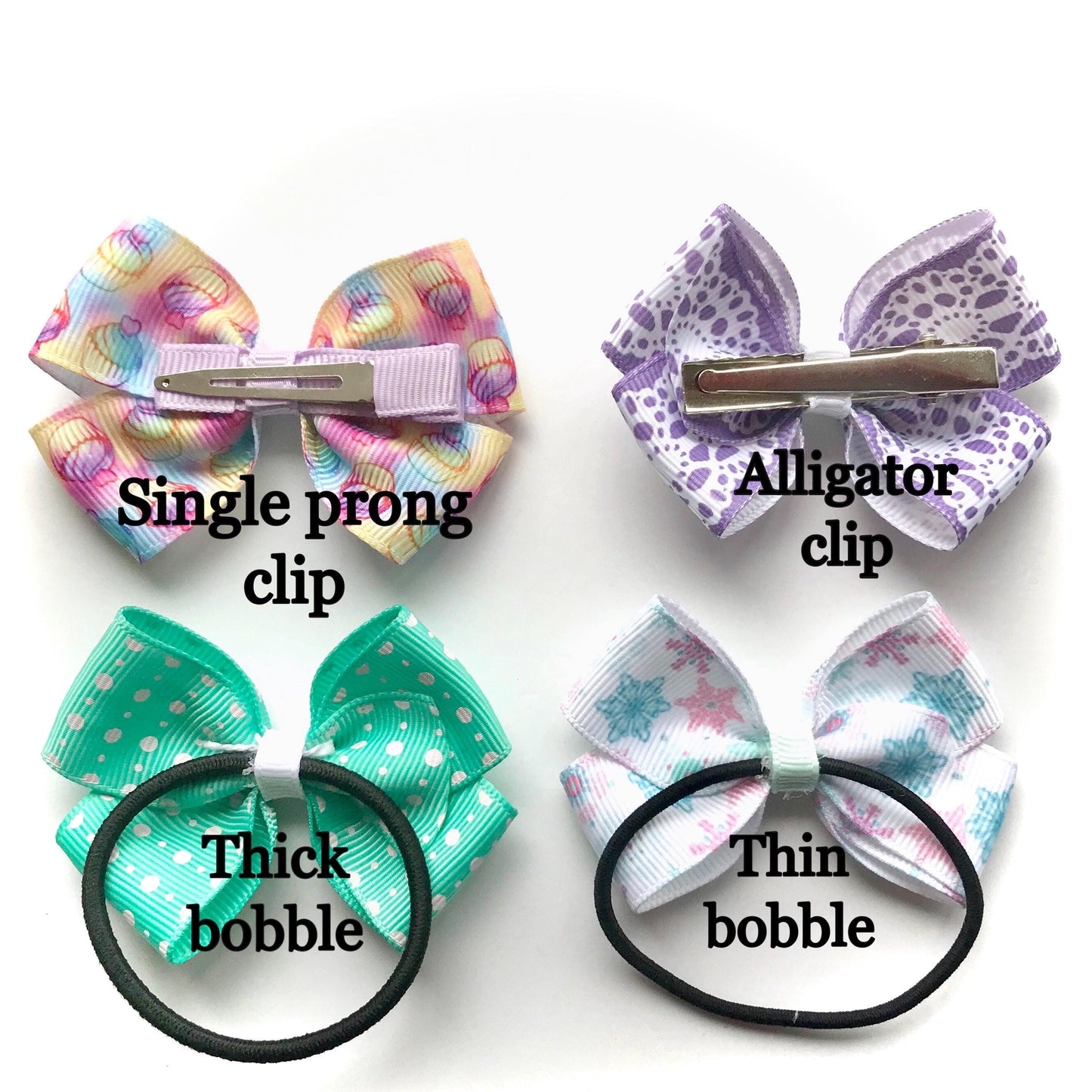 2.75 inch French flag hair bows