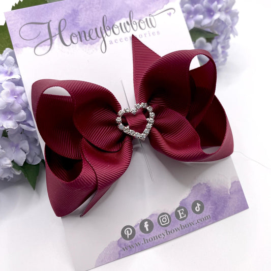 4.5 inch wine bowtique bow