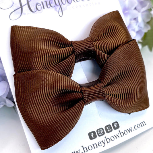3 inch Brown classic bows