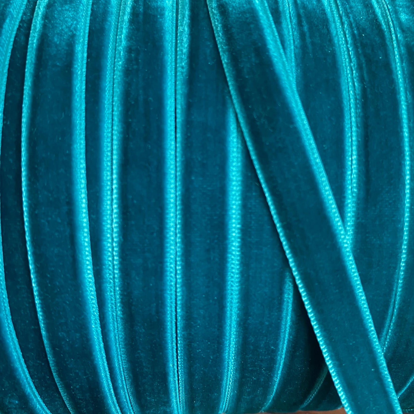 10mm teal velvet ribbon