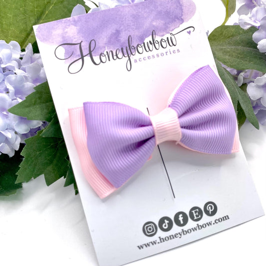 CUSTOM COLOURS 3 inch double classic bow clips