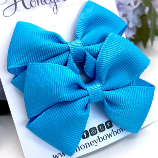 2.5 inch Island blue tux bows