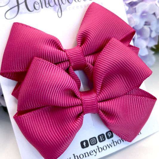2.5 inch Raspberry tux bows
