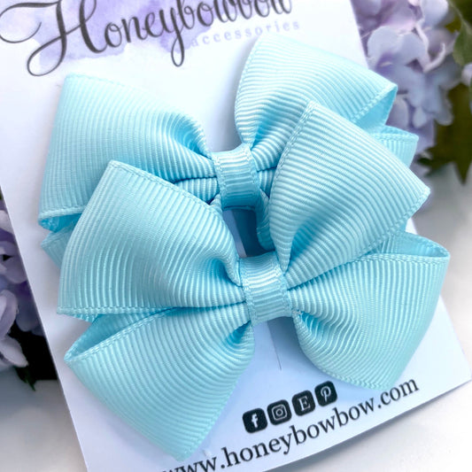2.5 inch Light blue tux bows