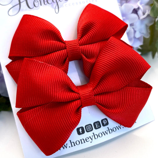 2.5 inch Red tux bows