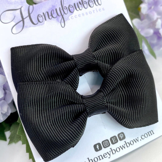 3 inch Black classic bows
