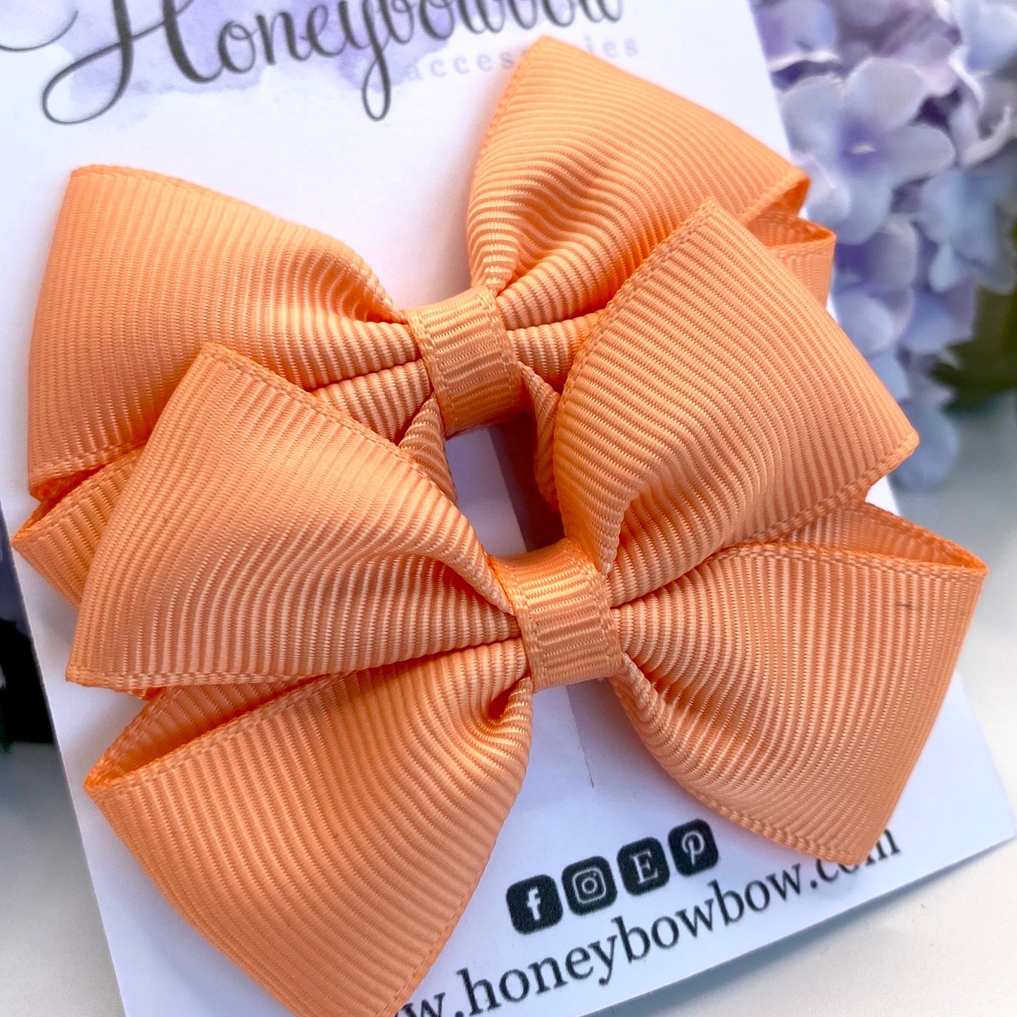 2.5 inch Peach tux bows