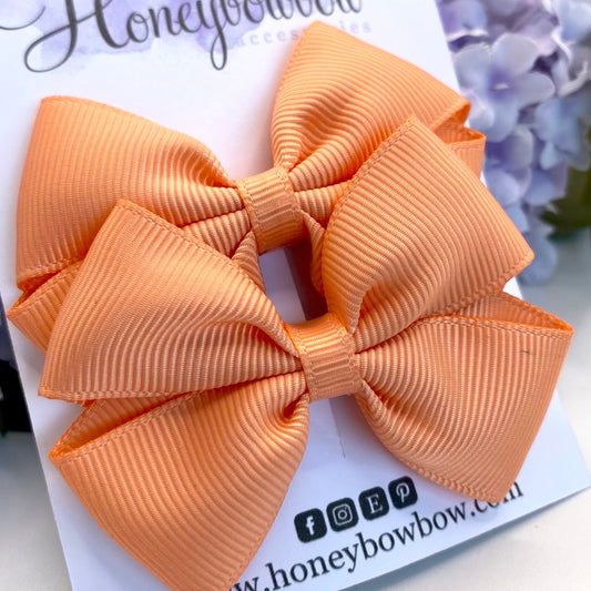 2.5 inch Peach tux bows