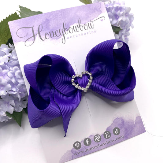 4.5 inch Regal purple bowtique bows