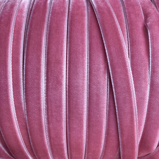 10mm dusky pink velvet ribbon