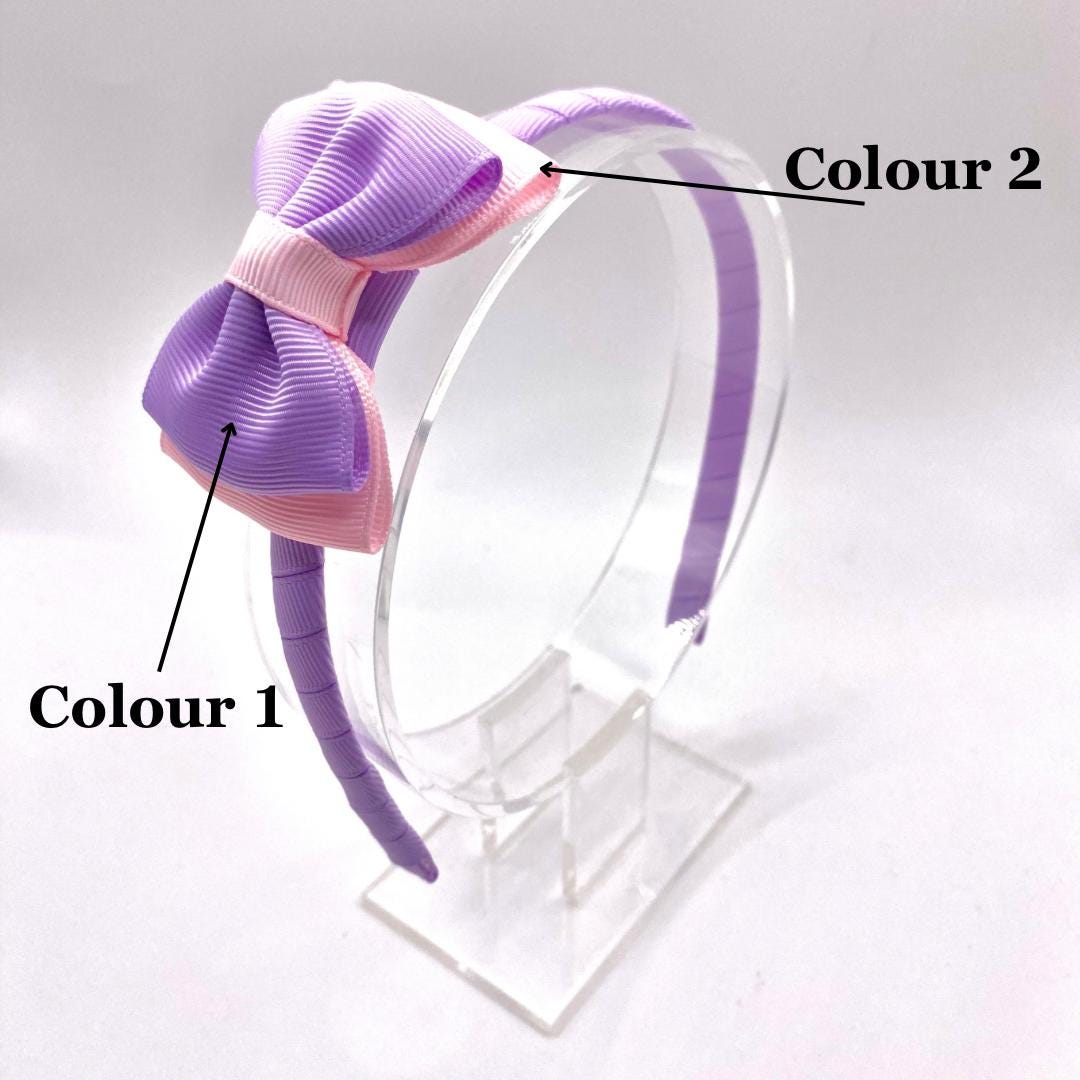 CUSTOM COLOURS 3 inch double classic bow headband