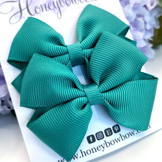 2.5 inch Jade tux bows