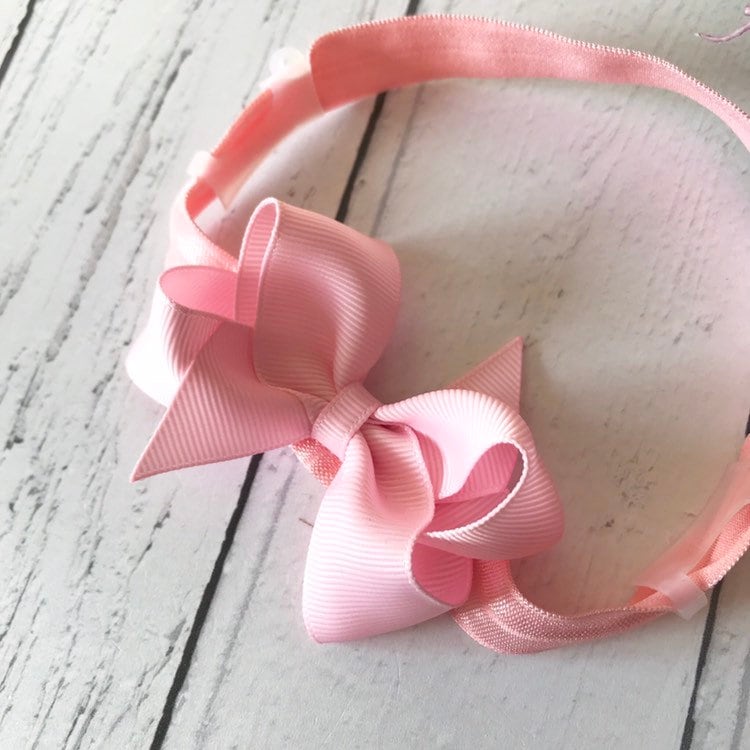 GIRLS hearing aid headband with 2.75 inch bowtique bow