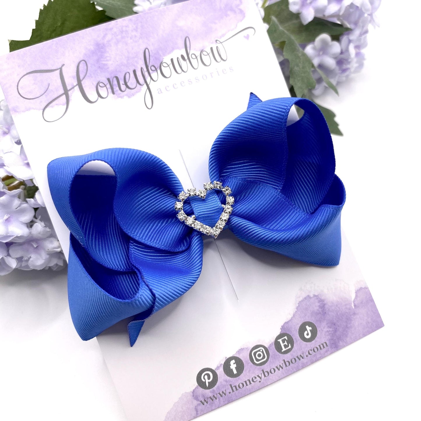 4.5 inch Royal blue bowtique bow