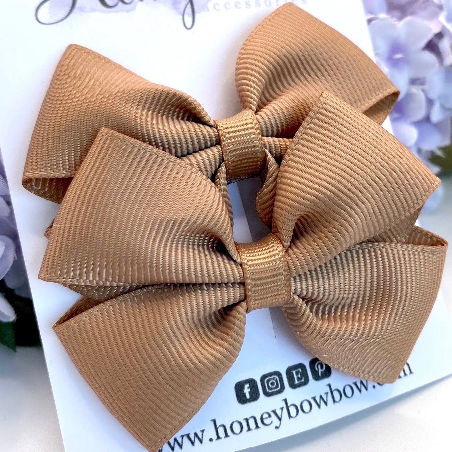 2.5 inch Natural tux bows