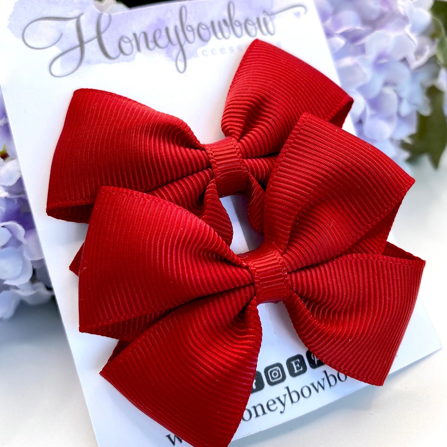 2.5 inch Scarlet tux bows