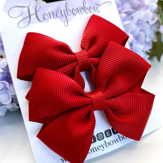 2.5 inch Scarlet tux bows