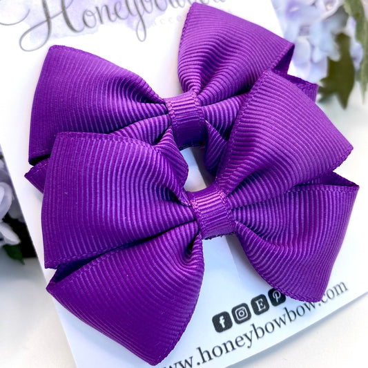 2.5 inch Purple tux bows