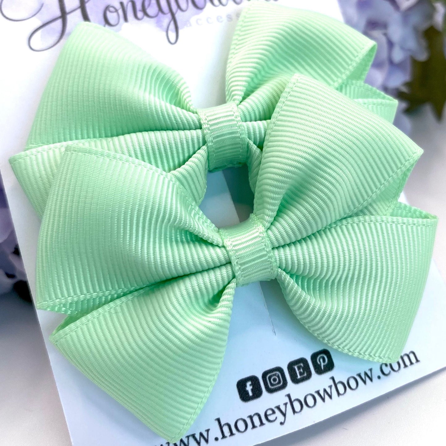 2.5 inch Mint green tux bows