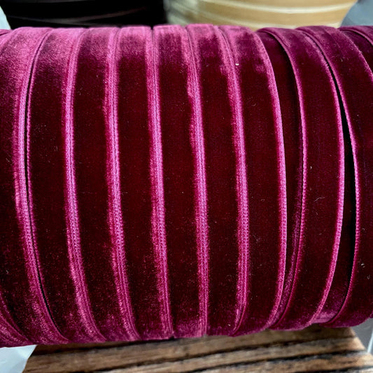 10mm wine velvet ribbon