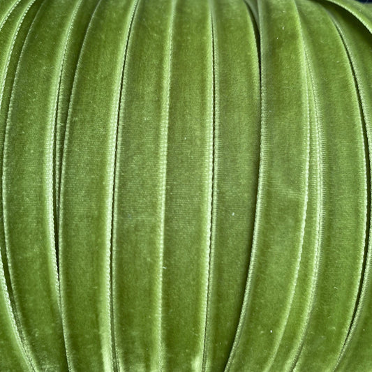 10mm olive green velvet ribbon