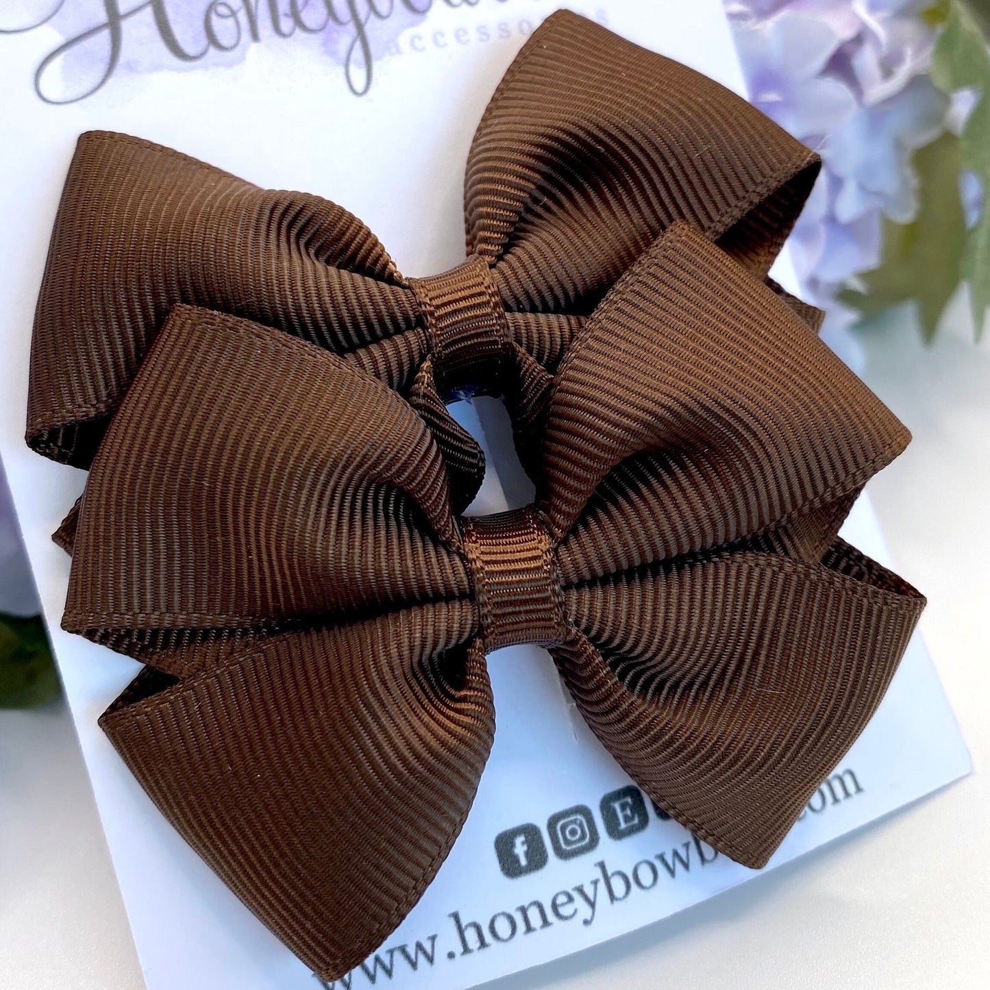 2.5 inch Brown tux bows