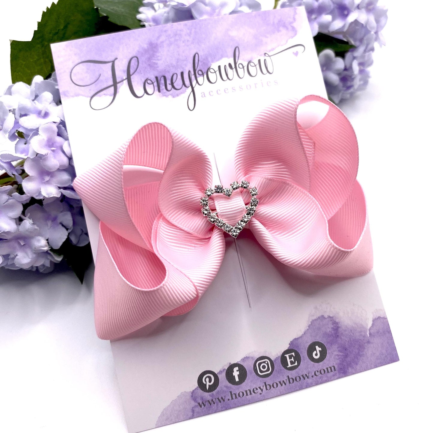 4.5 inch Pearl pink bowtique bow