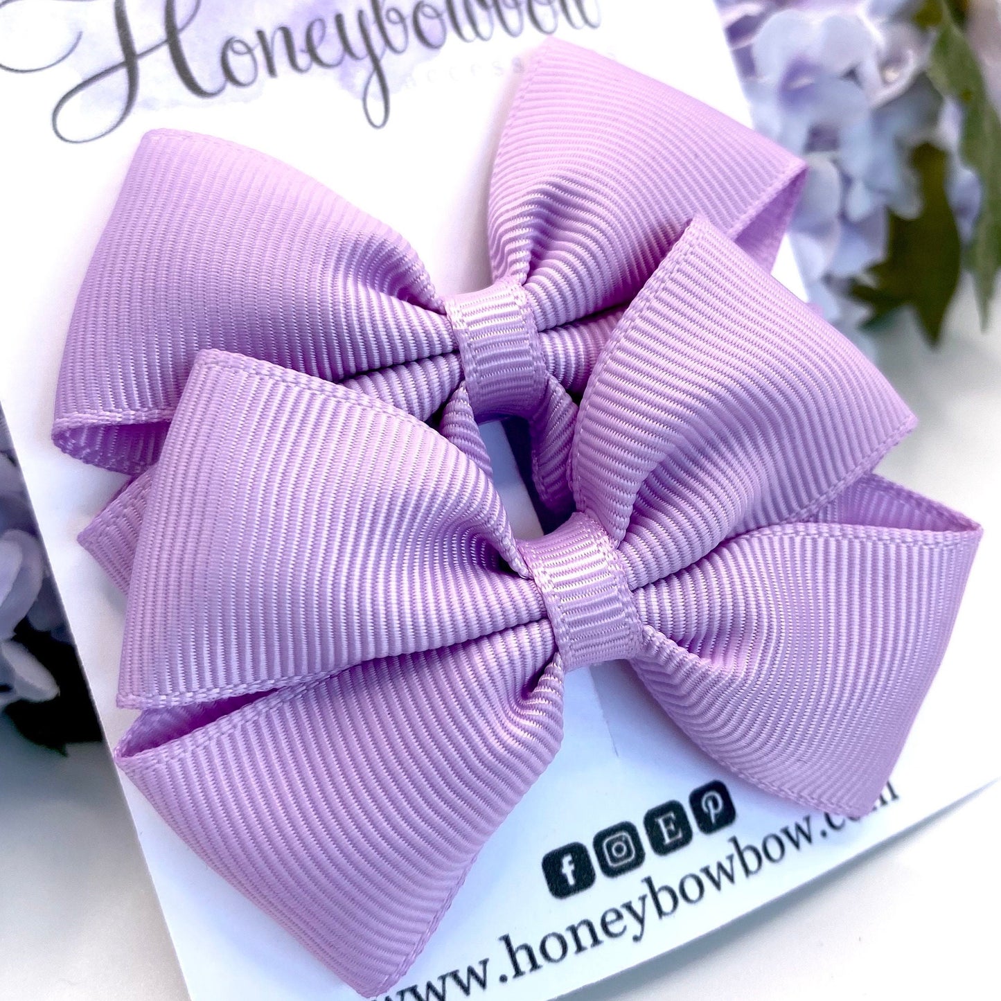 2.5 inch Light orchid tux bows