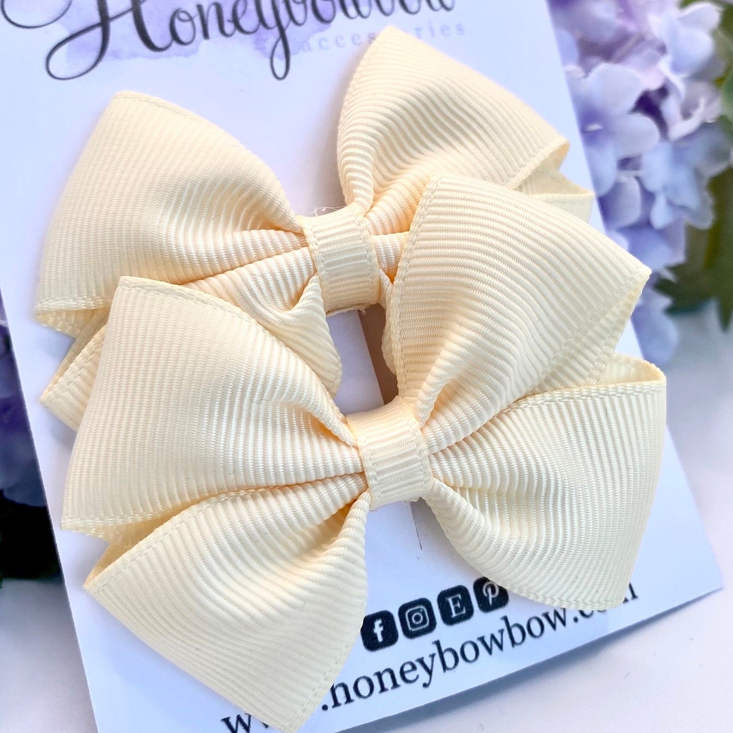 2.5 inch Cream tux bows
