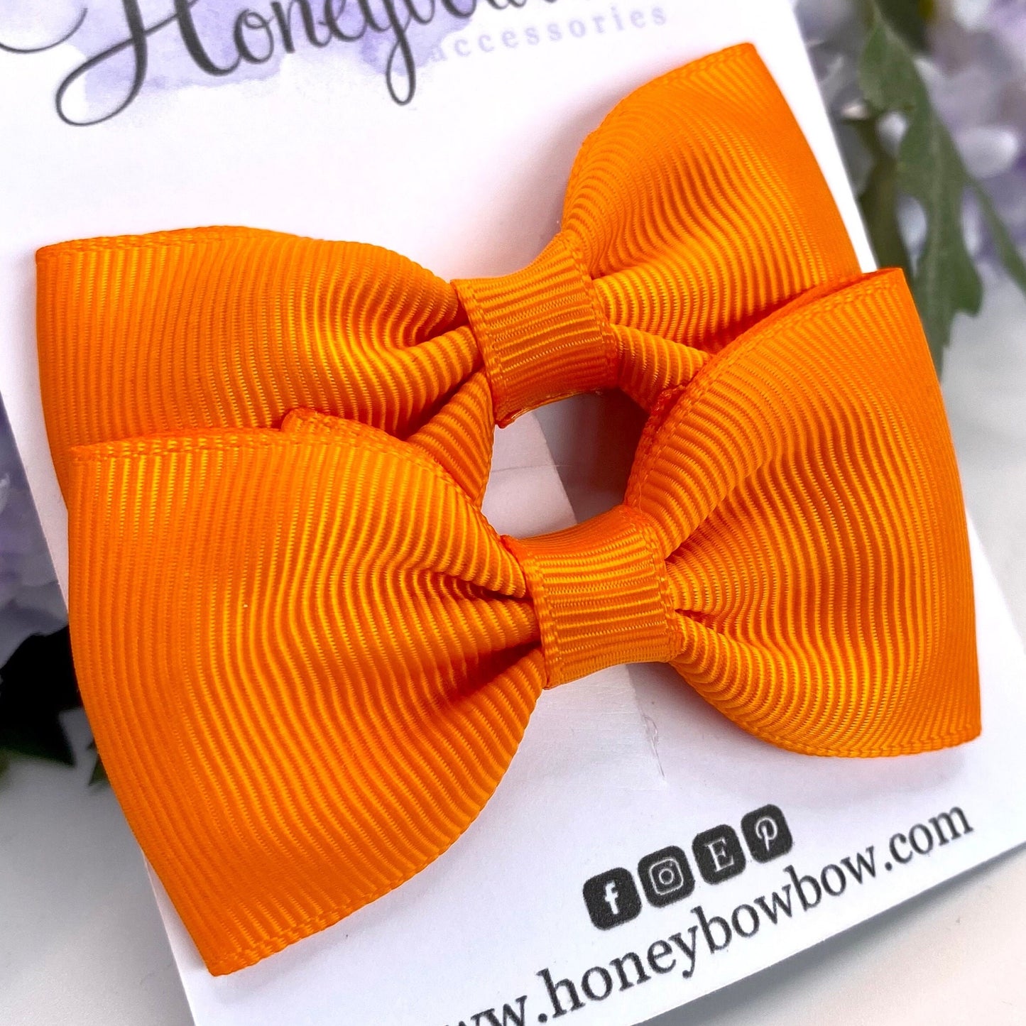 3 inch Orange classic bow