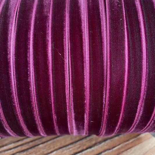 10mm berry velvet ribbon