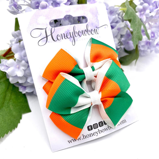 2.75 inch Ireland flag hair bows