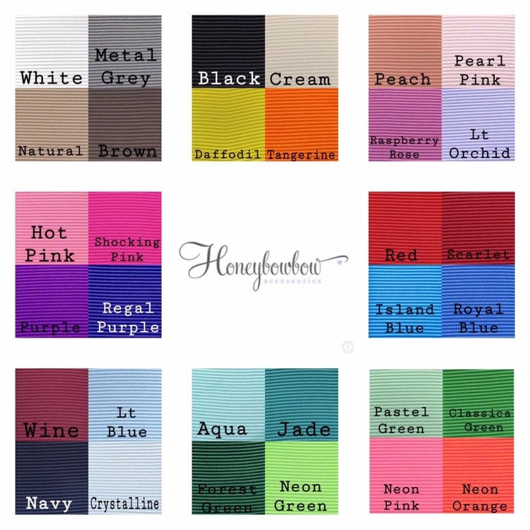 CUSTOM COLOURS 3 inch double classic bow clips