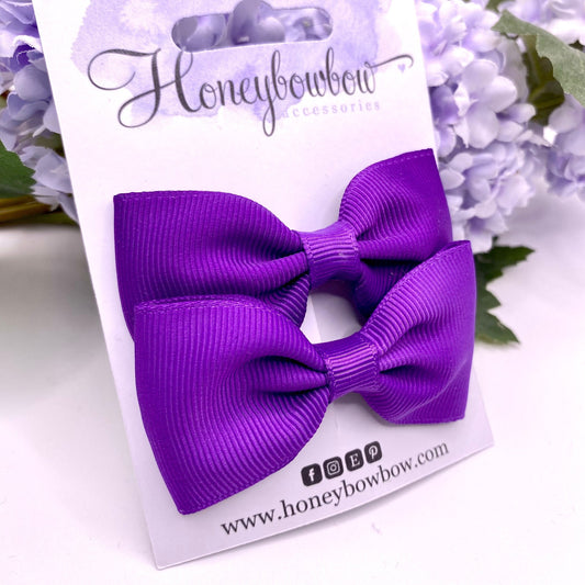 3 inch Purple classic bows
