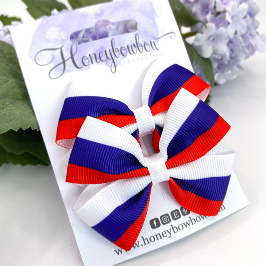2.75 Russia flag hair bows